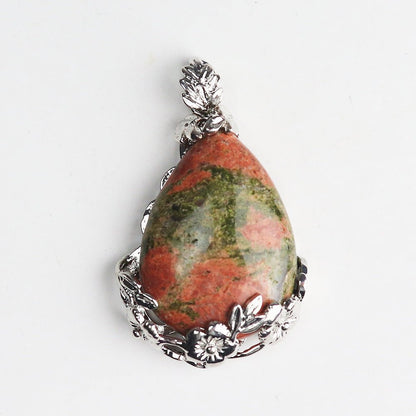 Amethyst Teardrop Clip Pendant - jewelry - weilin.com