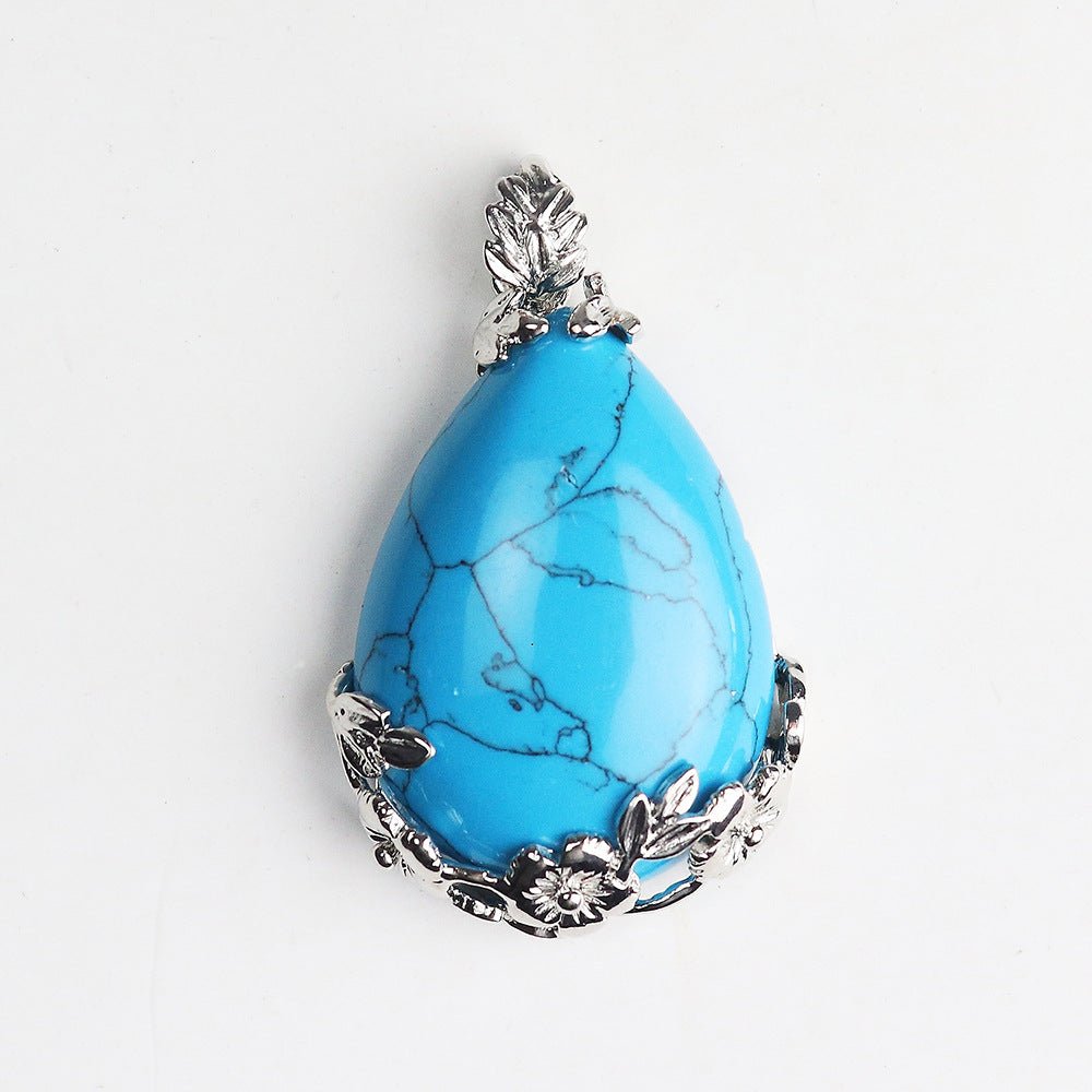 Amethyst Teardrop Clip Pendant - jewelry - weilin.com