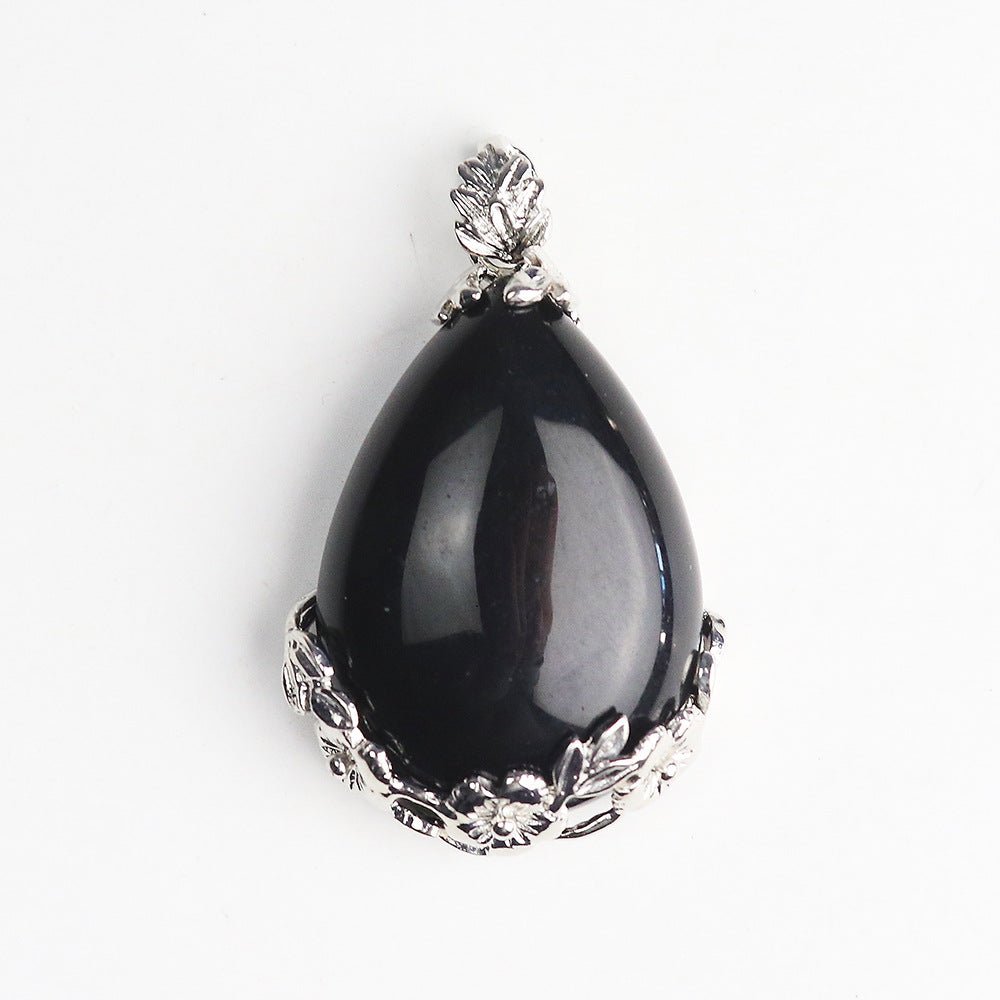 Amethyst Teardrop Clip Pendant - jewelry - weilin.com