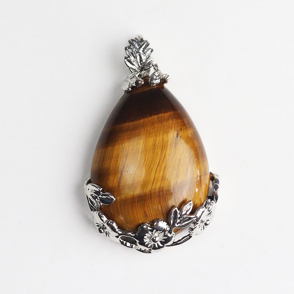 Amethyst Teardrop Clip Pendant - jewelry - weilin.com