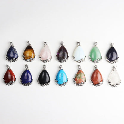 Amethyst Teardrop Clip Pendant - jewelry - weilin.com