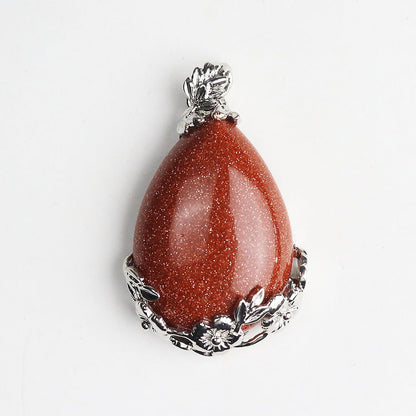 Amethyst Teardrop Clip Pendant - jewelry - weilin.com
