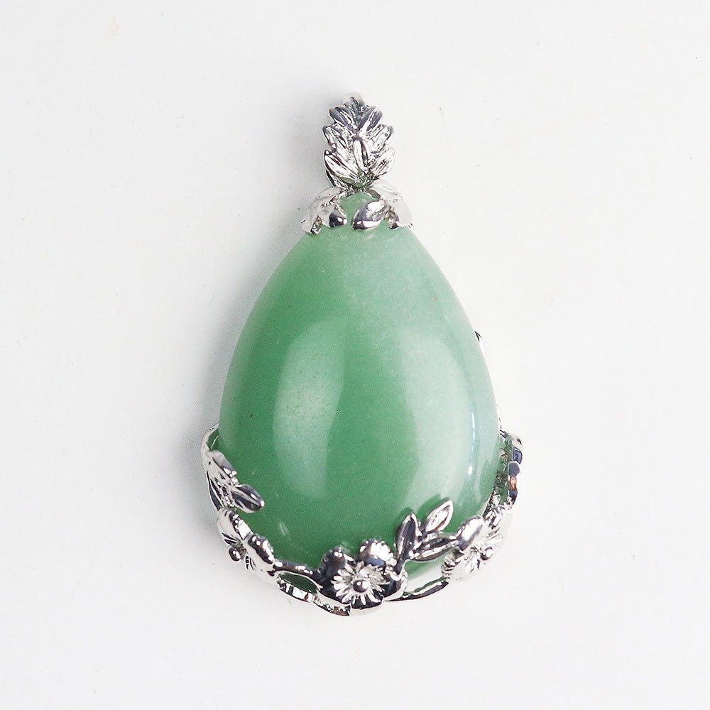 Amethyst Teardrop Clip Pendant - jewelry - weilin.com