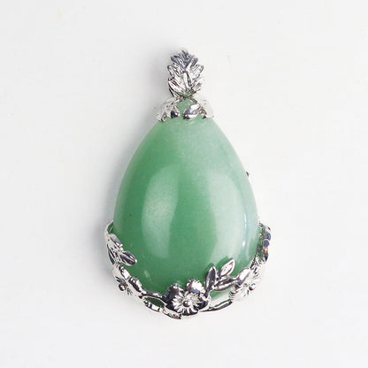 Amethyst Teardrop Clip Pendant - jewelry - weilin.com