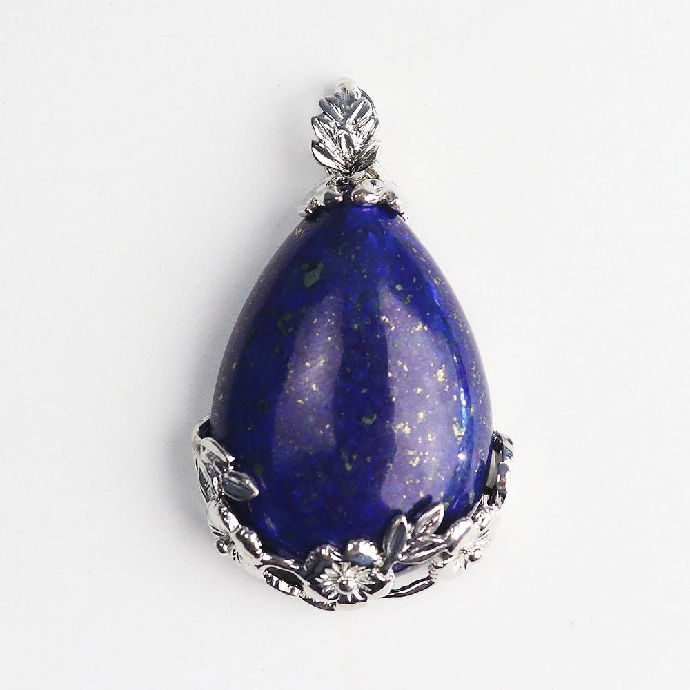 Amethyst Teardrop Clip Pendant - jewelry - weilin.com