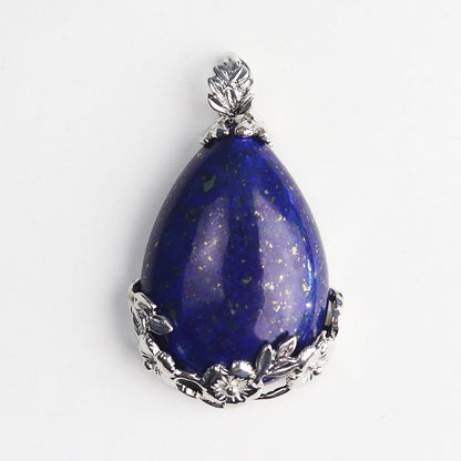 Amethyst Teardrop Clip Pendant - jewelry - weilin.com
