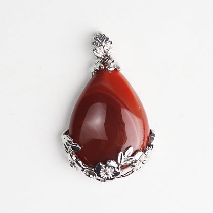 Amethyst Teardrop Clip Pendant - jewelry - weilin.com