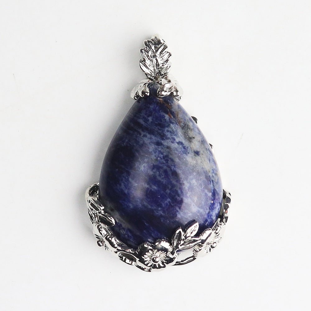 Amethyst Teardrop Clip Pendant - jewelry - weilin.com