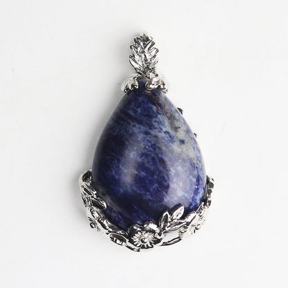 Amethyst Teardrop Clip Pendant - jewelry - weilin.com