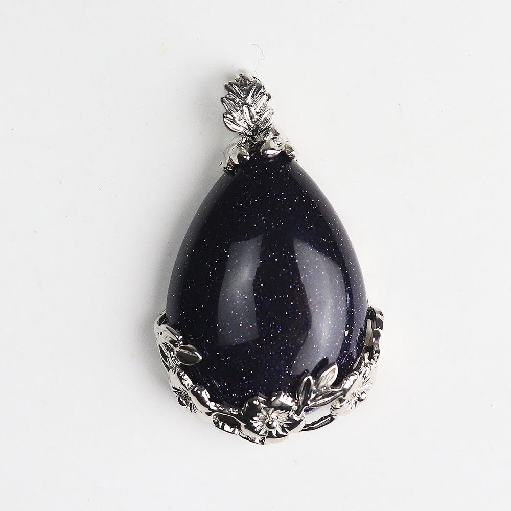 Amethyst Teardrop Clip Pendant - jewelry - weilin.com
