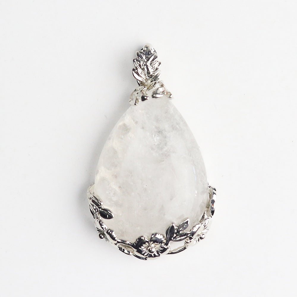 Amethyst Teardrop Clip Pendant - jewelry - weilin.com