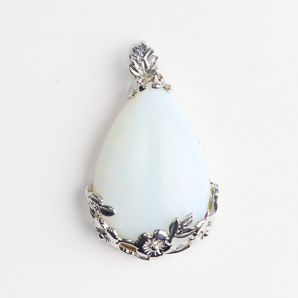 Amethyst Teardrop Clip Pendant - jewelry - weilin.com
