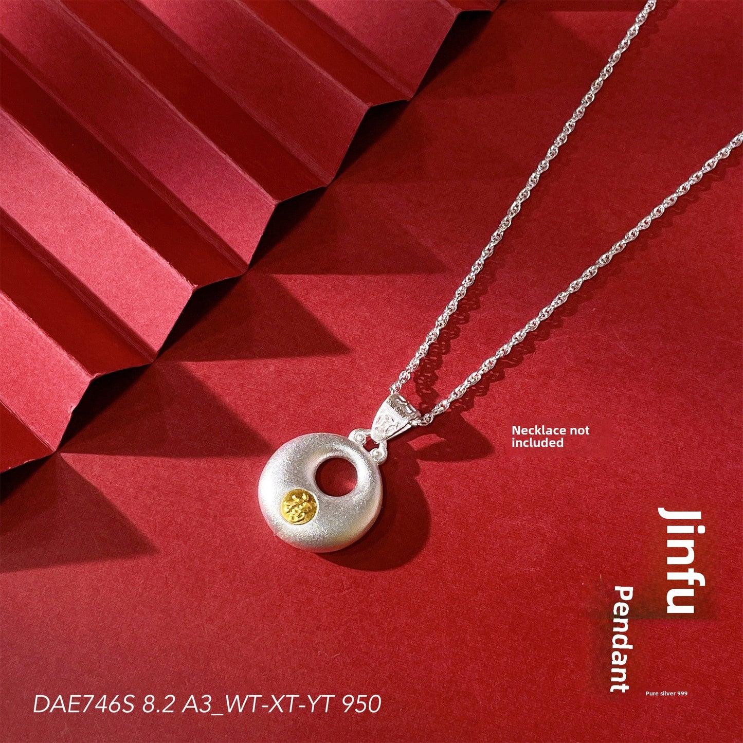 Ancient Blessing Sterling Silver Pendant Necklace - jewelry - weilin.com