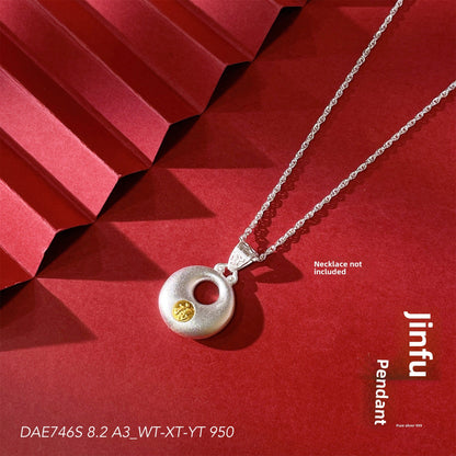Ancient Blessing Sterling Silver Pendant Necklace - jewelry - weilin.com
