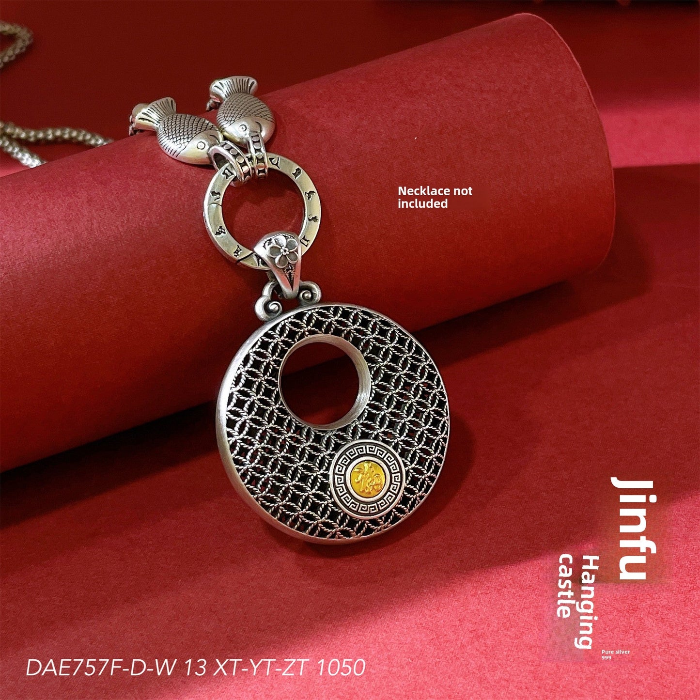 Ancient Blessing Sterling Silver Pendant Necklace - jewelry - weilin.com