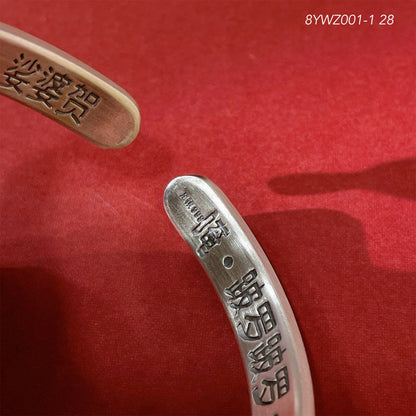 Ancient Chinese Tibetan Sterling Silver Bracelet - jewelry - weilin.com