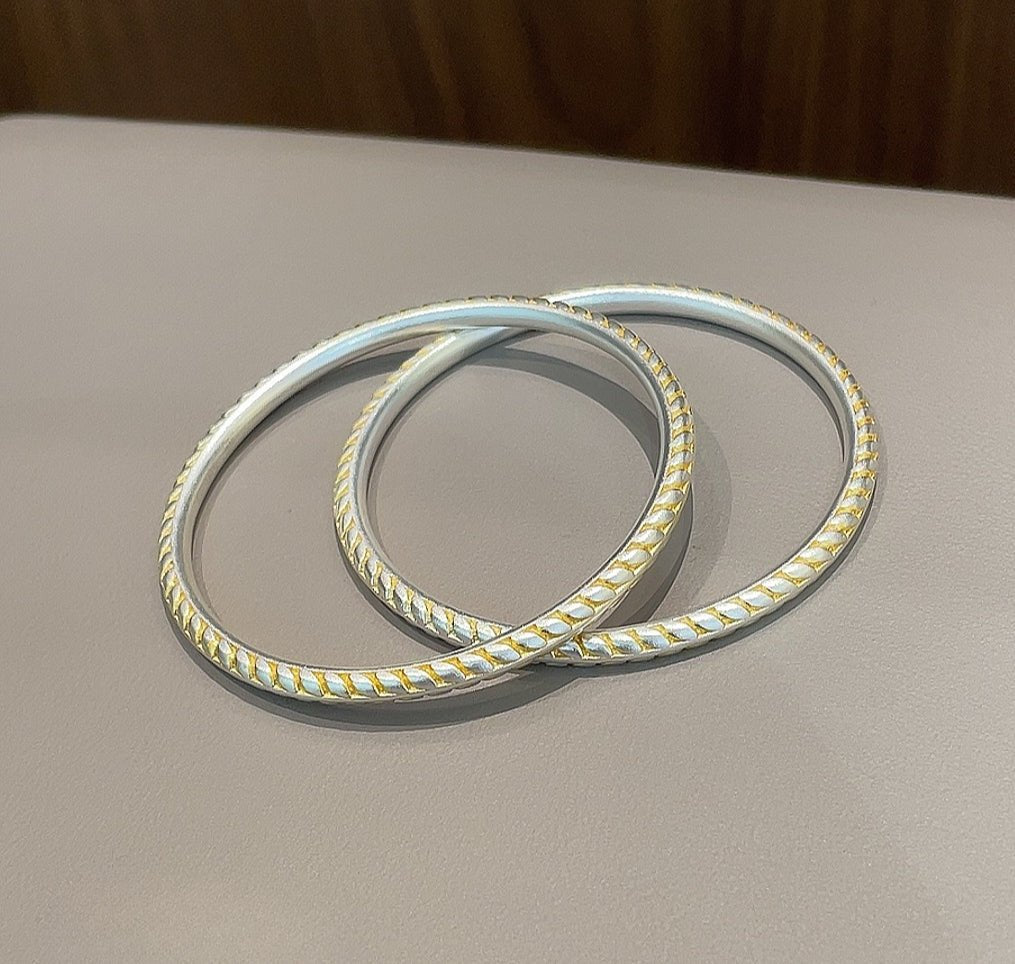 Ancient frosted wheat grain round stick bracelet - jewelry - weilin.com
