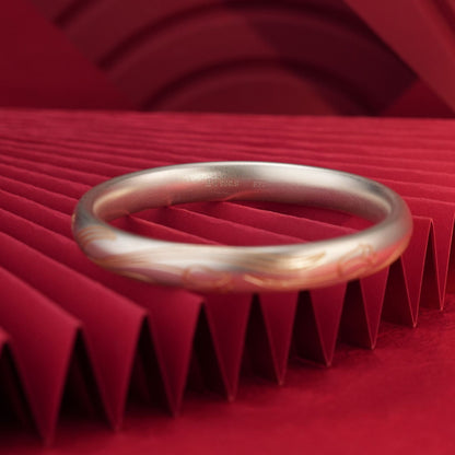 Ancient gold - painted rose sterling silver bracelet - jewelry - weilin.com