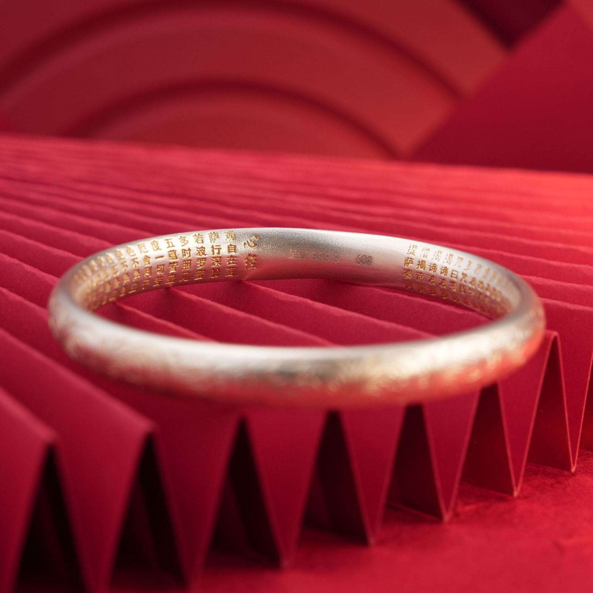 Ancient gold - painted sterling silver bracelet - jewelry - weilin.com