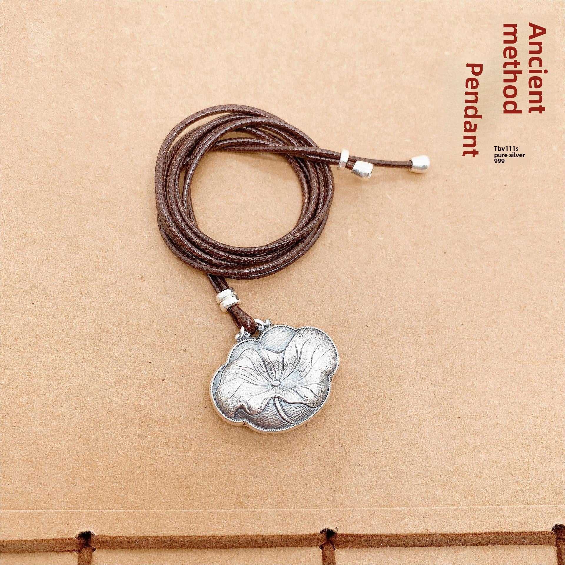 Ancient gourd sterling silver pendant necklace - jewelry - weilin.com