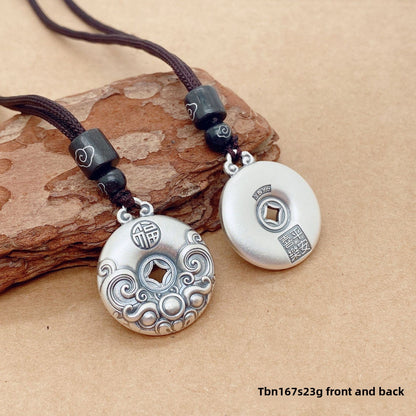 Ancient peace buckle sterling silver pendant - jewelry - weilin.com