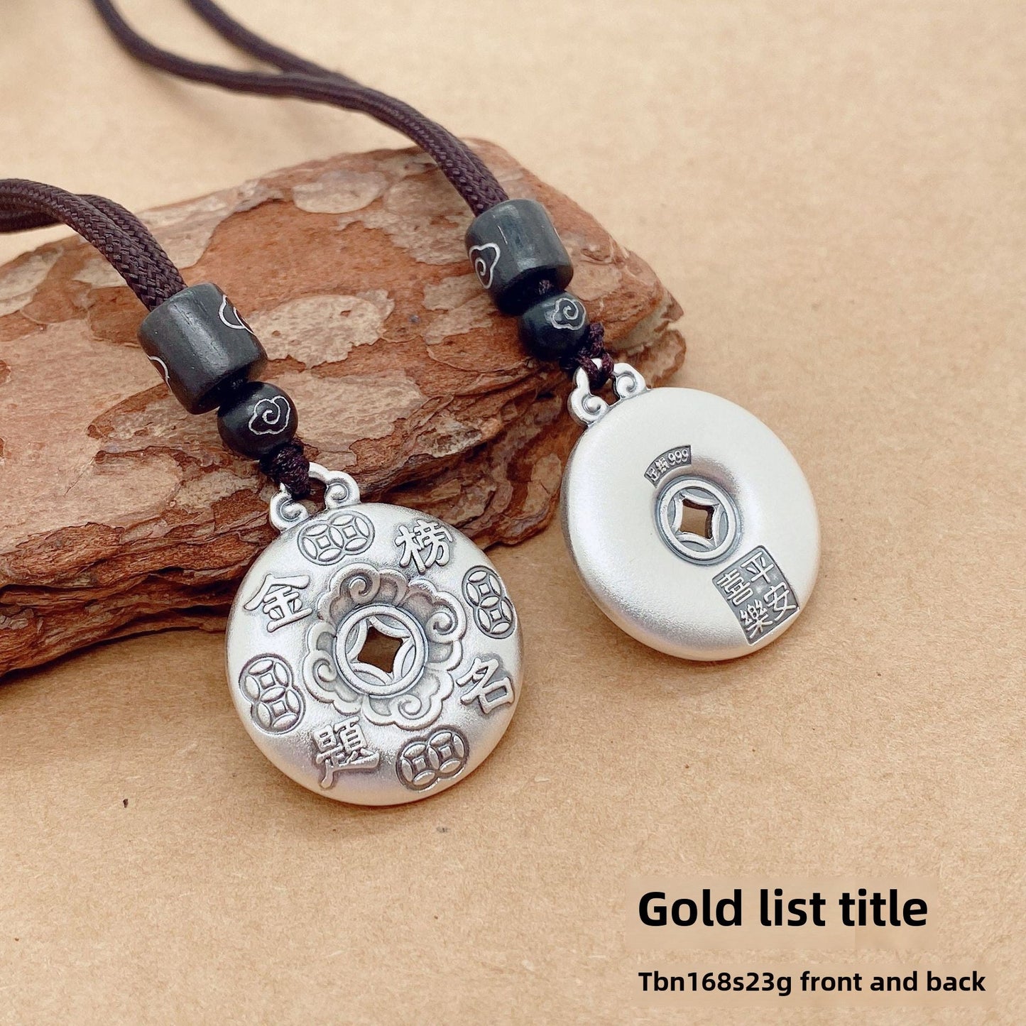 Ancient peace buckle sterling silver pendant - jewelry - weilin.com