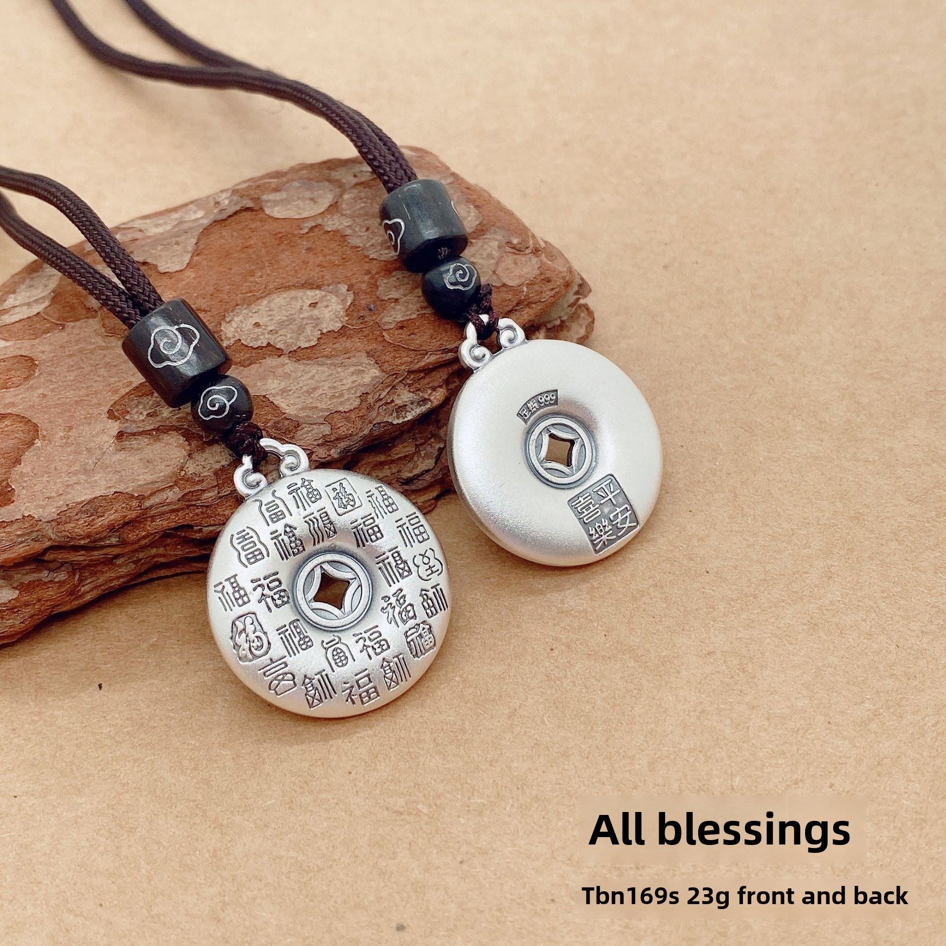 Ancient peace buckle sterling silver pendant - jewelry - weilin.com