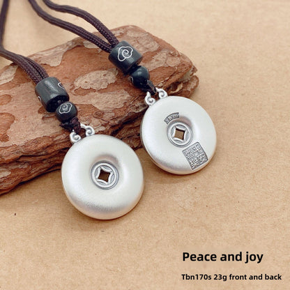 Ancient peace buckle sterling silver pendant - jewelry - weilin.com