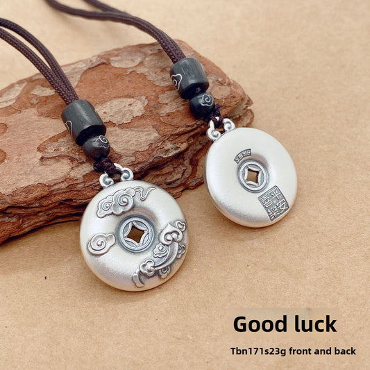 Ancient peace buckle sterling silver pendant - jewelry - weilin.com