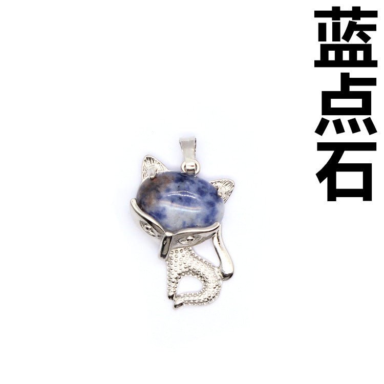 Ancient style little fox crystal pendant - jewelry - weilin.com