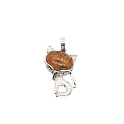 Ancient style little fox crystal pendant - jewelry - weilin.com
