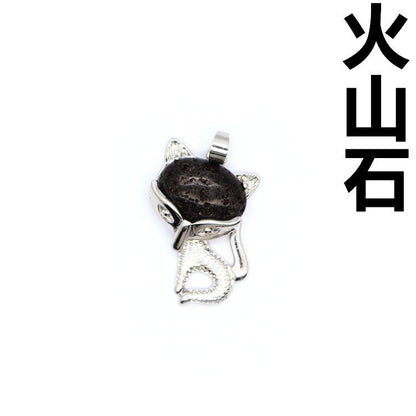 Ancient style little fox crystal pendant - jewelry - weilin.com