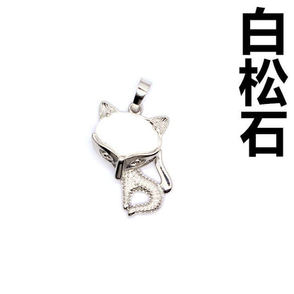 Ancient style little fox crystal pendant - jewelry - weilin.com