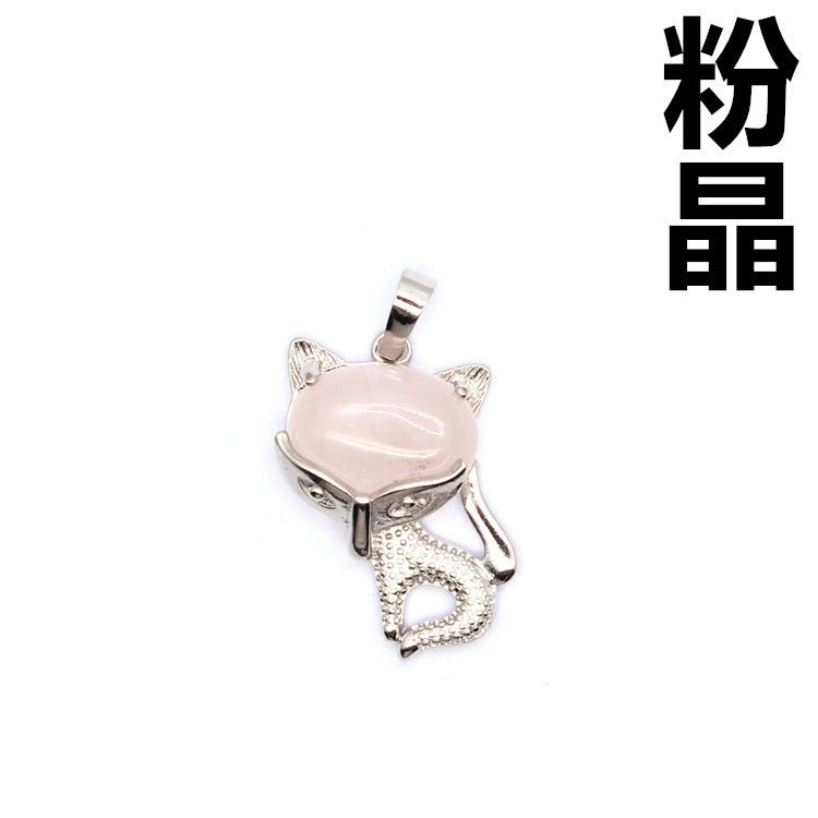 Ancient style little fox crystal pendant - jewelry - weilin.com