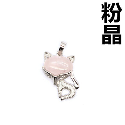 Ancient style little fox crystal pendant - jewelry - weilin.com