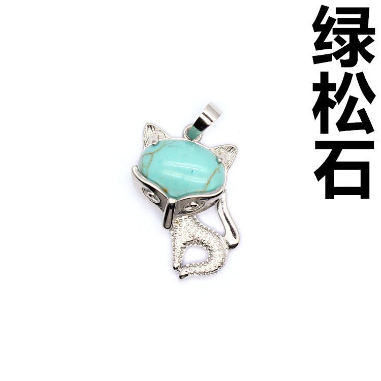 Ancient style little fox crystal pendant - jewelry - weilin.com
