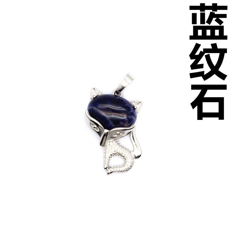 Ancient style little fox crystal pendant - jewelry - weilin.com