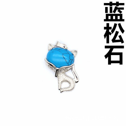 Ancient style little fox crystal pendant - jewelry - weilin.com