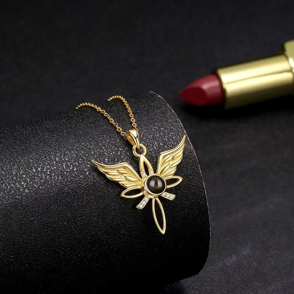 Angel Wings Photo Projection Necklace - jewelry - weilin.com