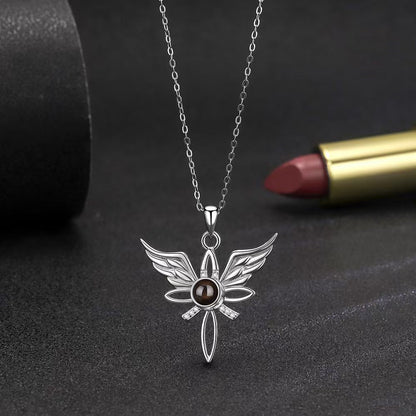 Angel Wings Photo Projection Necklace - jewelry - weilin.com