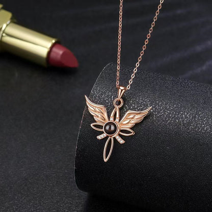 Angel Wings Photo Projection Necklace - jewelry - weilin.com