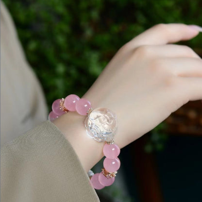 Premium Madagascar Rose Quartz Bracelet