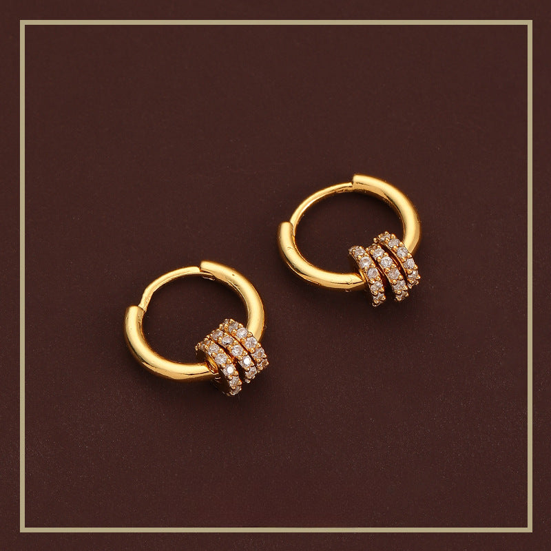 High-end fashion multi-wear zircon hoop earrings - jewelryweilin