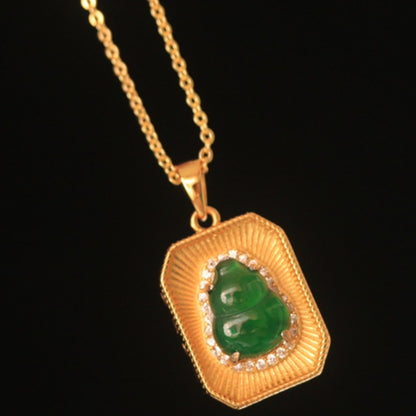 Natural Jadeite Gourd Pendant
