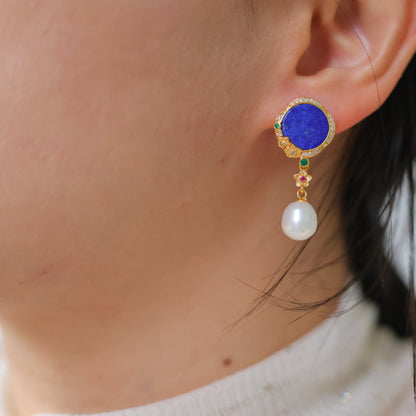 Natural Lapis Lazuli Earrings