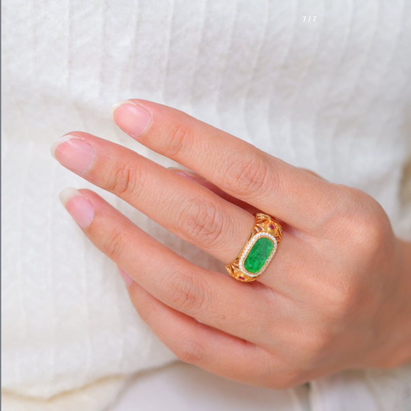 Natural Jadeite Ring