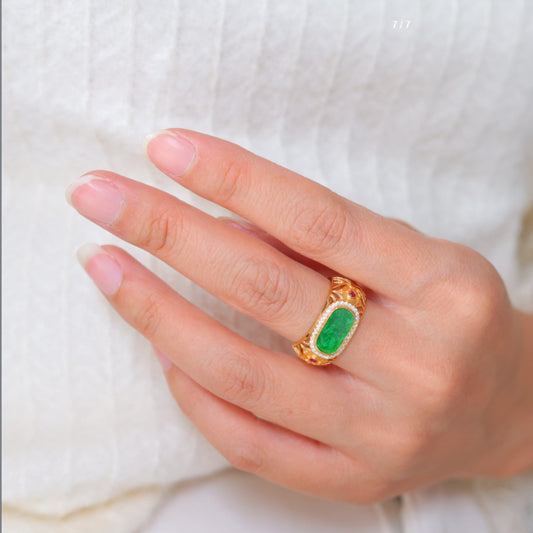 Natural Jadeite Ring