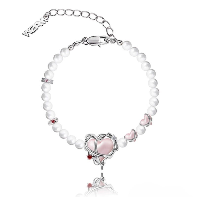 Love heart bead bracelet