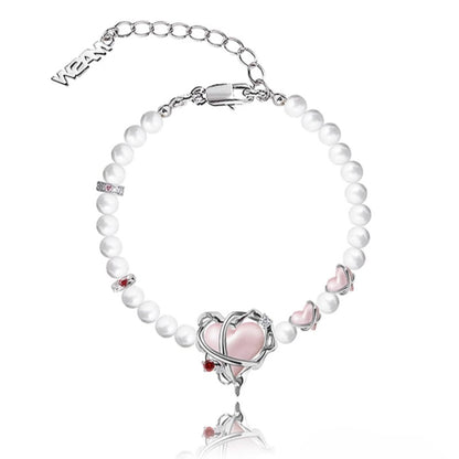 Love heart bead bracelet