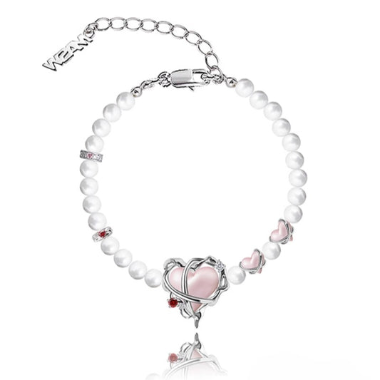 Love heart bead bracelet